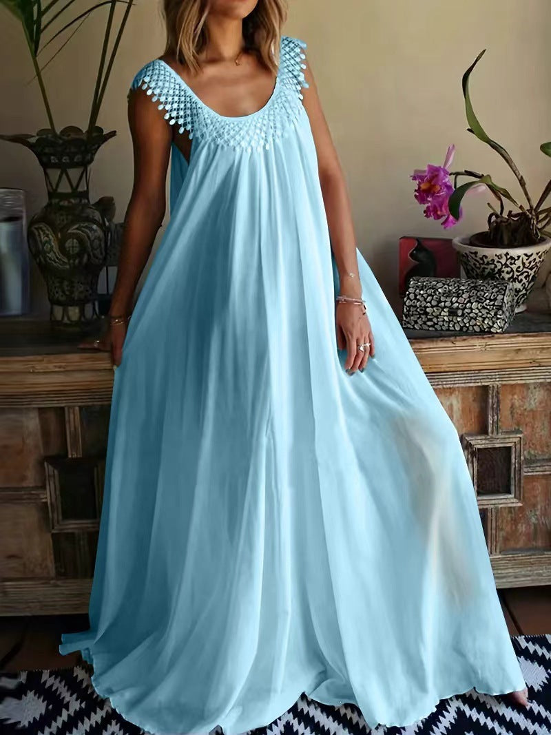 Spring summer long dress evening dress skirt high-end temperament long dress dress