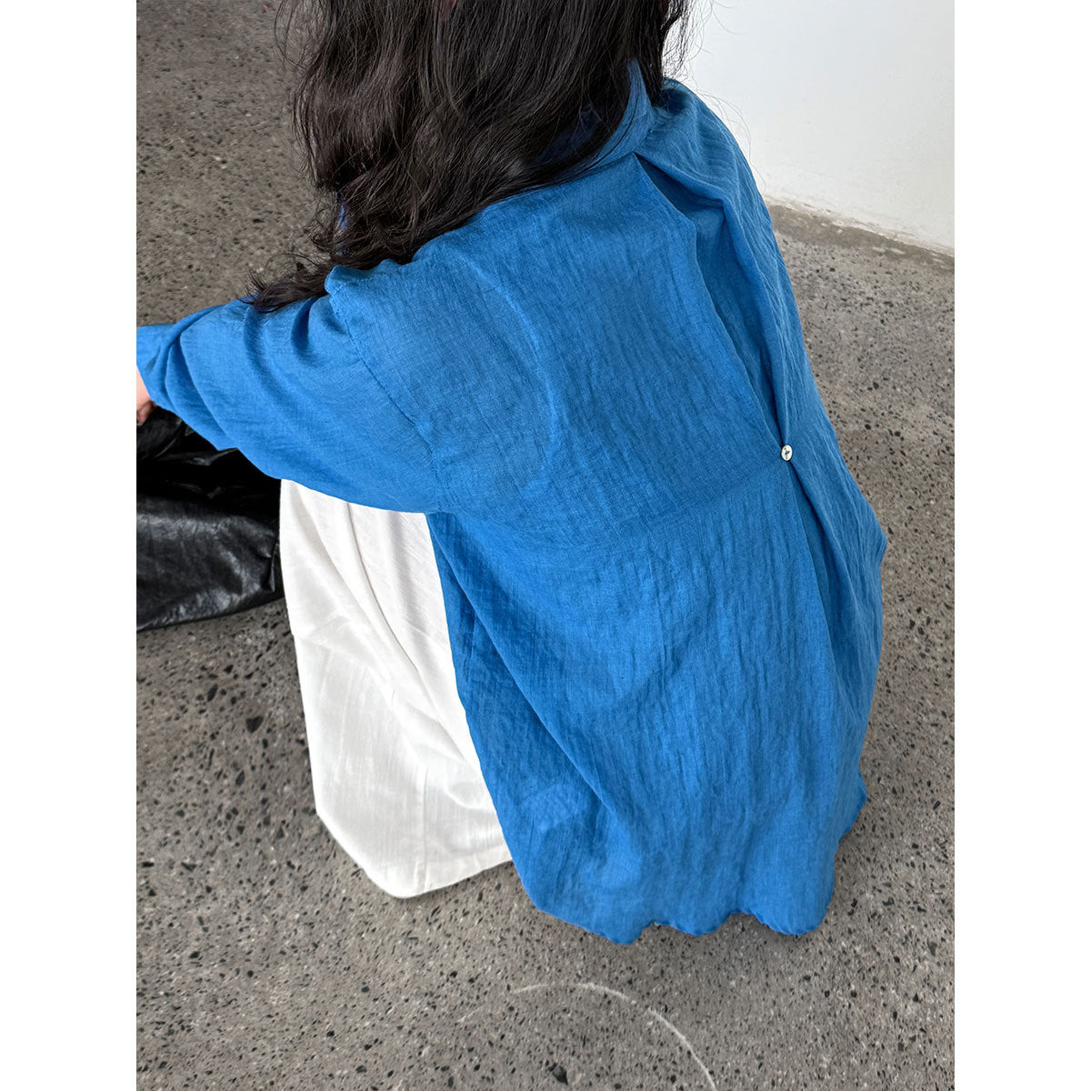 French premium shell button shirt women's summer new sunscreen cardigan long-sleeved loose imitation cotton and linen shirt
