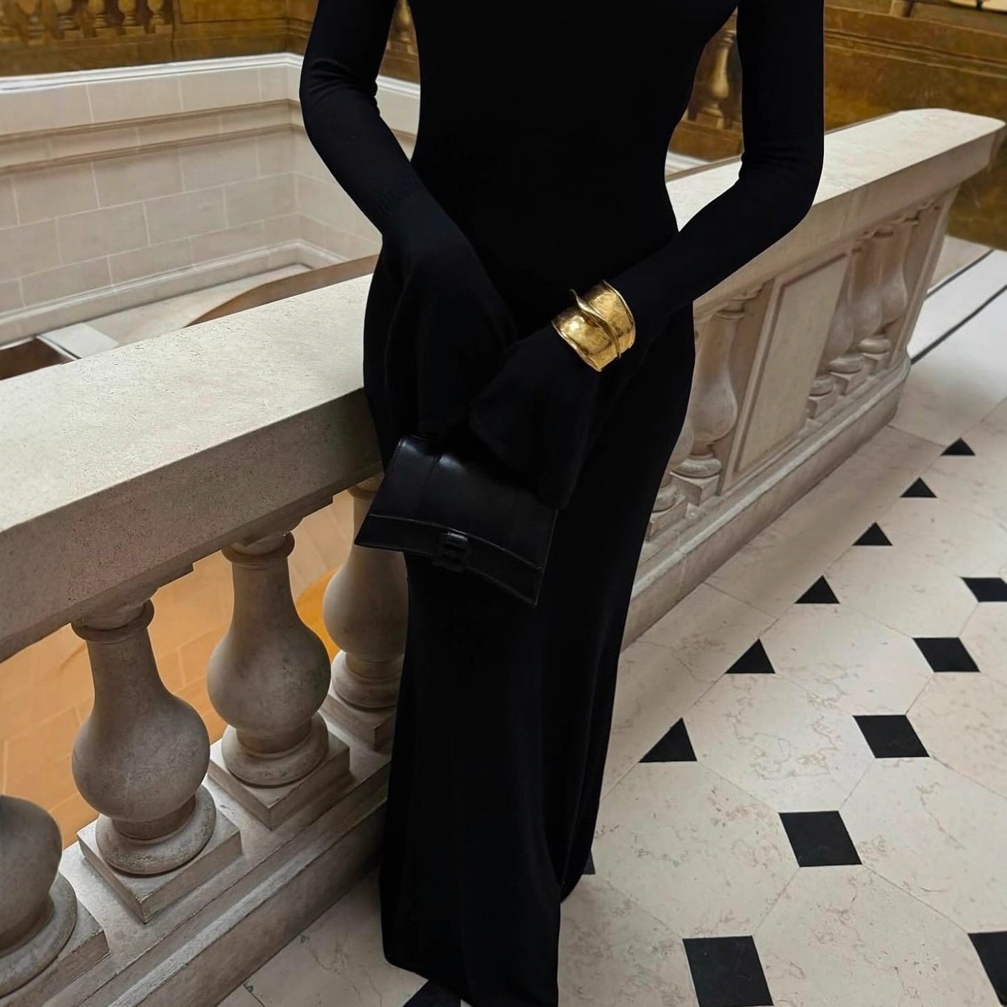Fashion Knitted Hip Wrap Dress Slim Back Sexy Spice Girl Dress