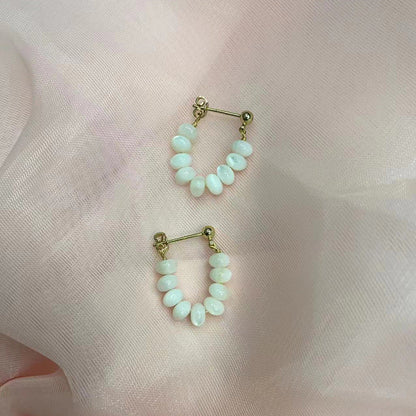 Green earrings New stud earrings Tide light luxury earrings High-end niche design Earrings Temperament Women's Summer