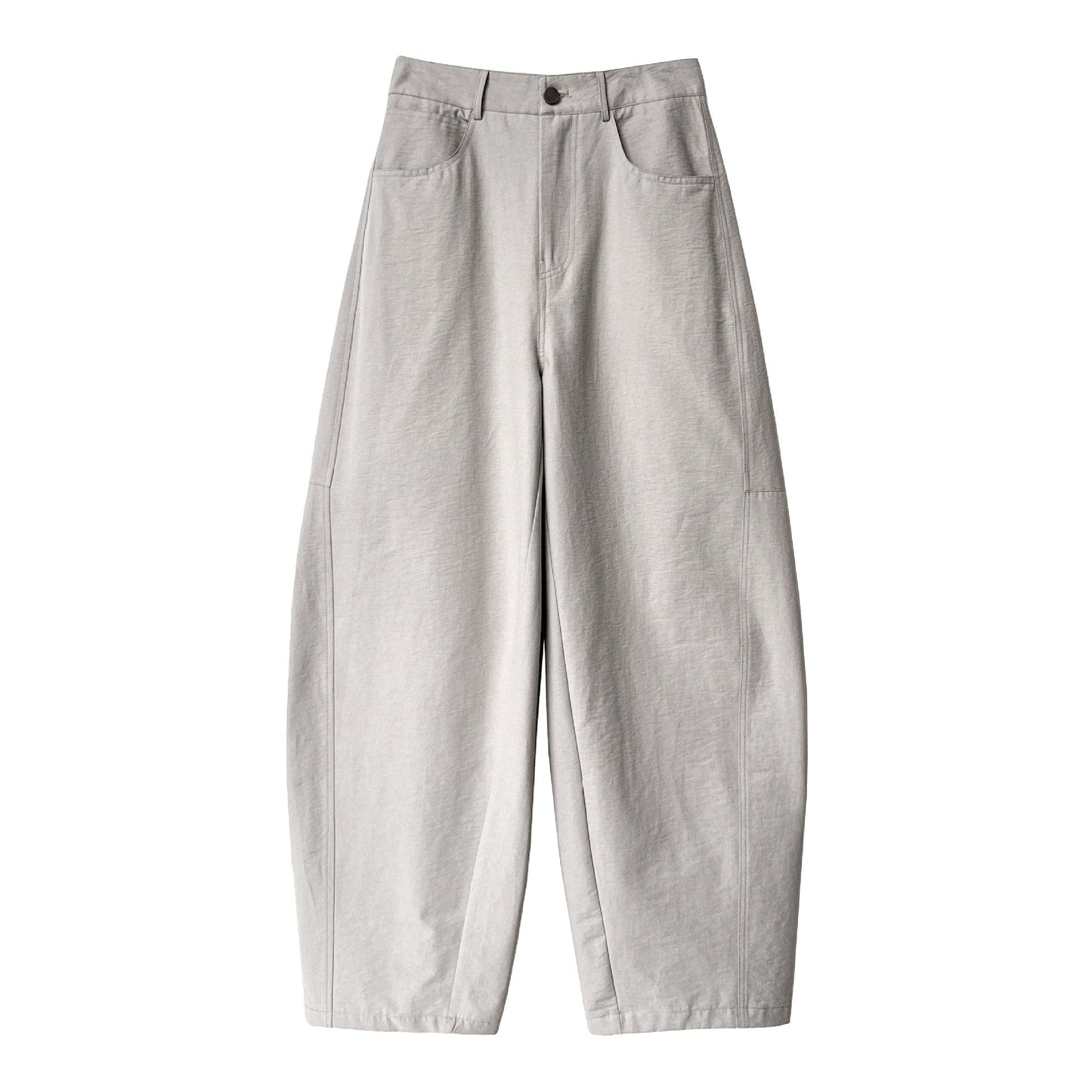 Japanese simple relaxed design scimitar slacks women's spring new wide-leg trousers