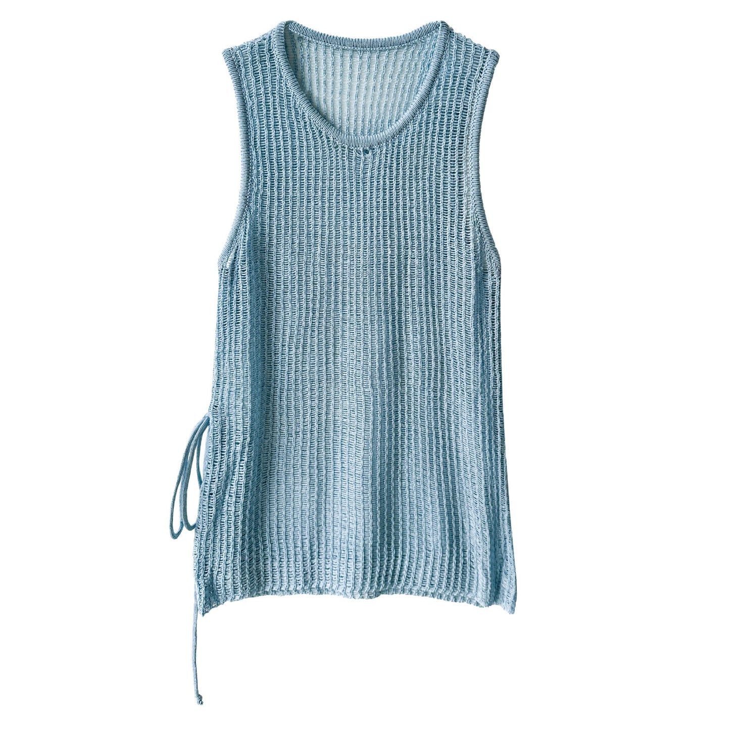 Design sense hollow strap drape knitted vest women