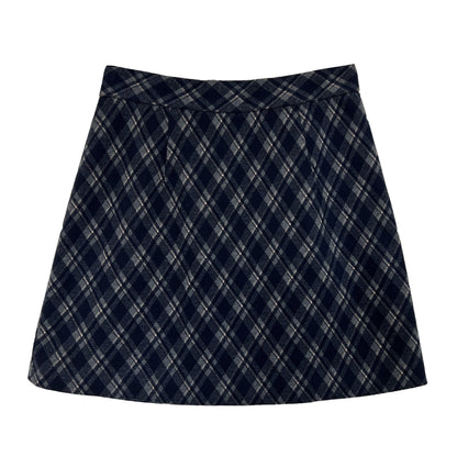 Korean college style temperament plaid skirt women's autumn new high waist and thin A-shaped hip skirt 9793