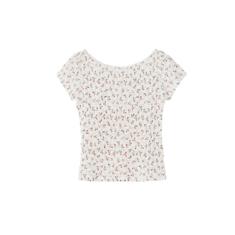 Heavy Industry Slim-fit and Skinny Jacquard Texture Women's Lace Shirt