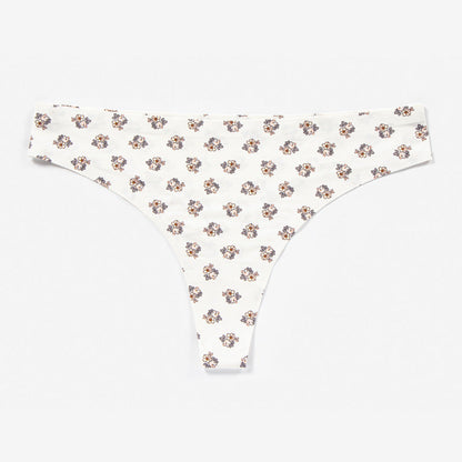 Low waist ice silk printed underwear women's nylon breathable quick-drying seamless women's briefs thin