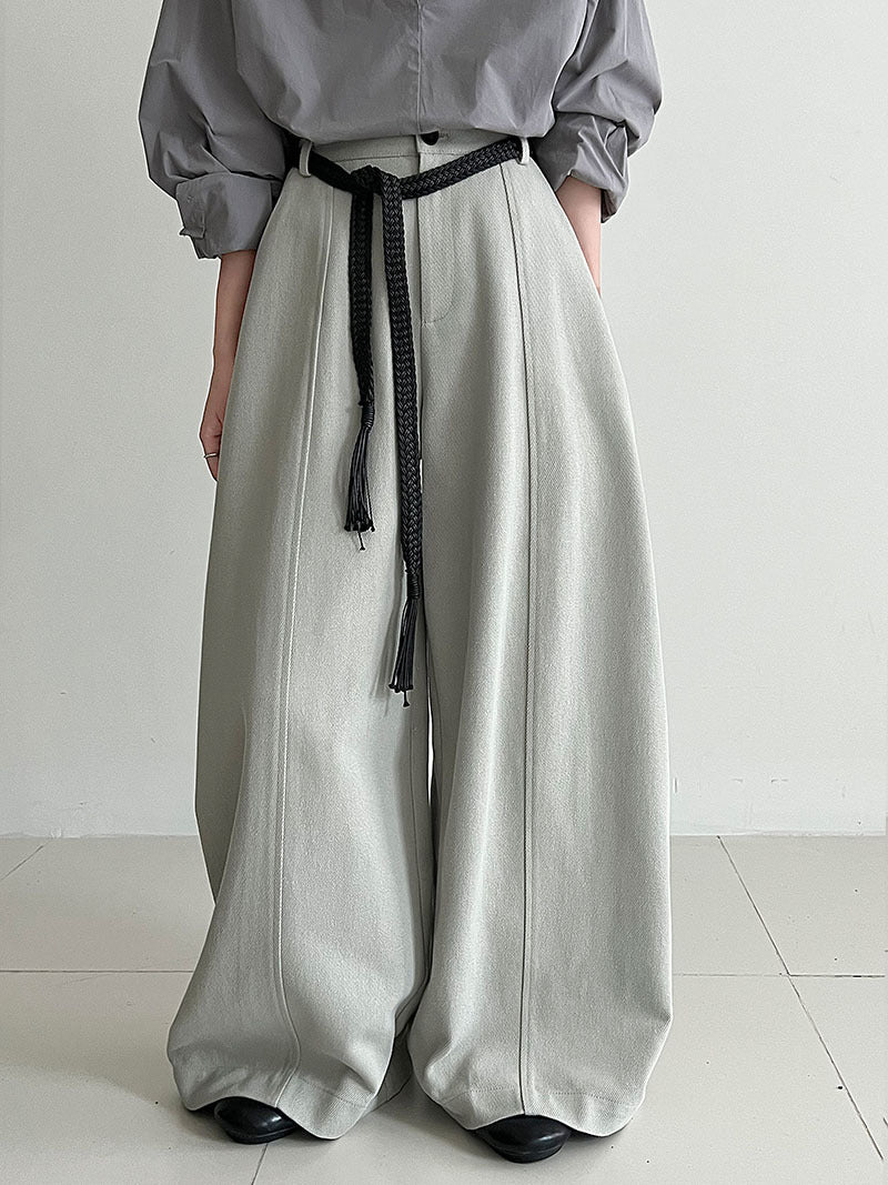 Korean casual loose and drape loose wide-leg pants women's autumn new belt versatile trousers