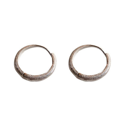Frosted silver rings, earrings, less feeling earrings, exquisite and small temperament, commuting versatile