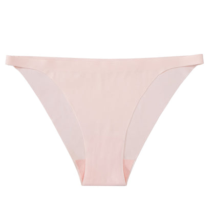Traceless Women's Low Waist Sexy Panties Women's Abstinence Thin Invisible Strap Bikini Ice Silk Panties