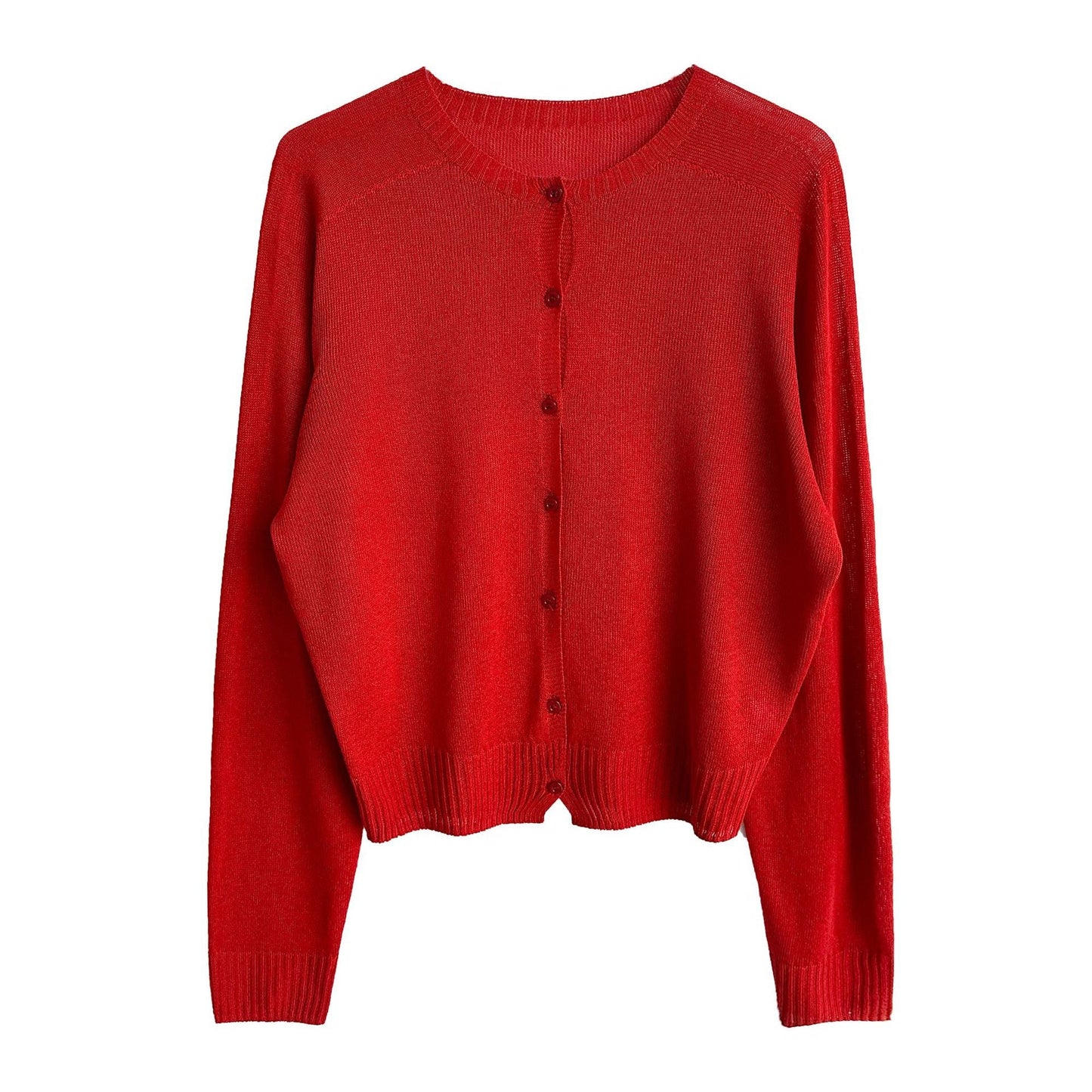 Gentle and lazy knitted cardigan women's spring new thin versatile sweater jacket base