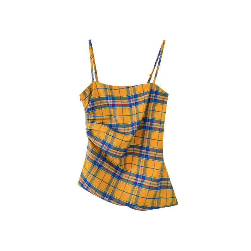 Dopamine Thirteen Lines Explosive Sling Vest Checkered Top