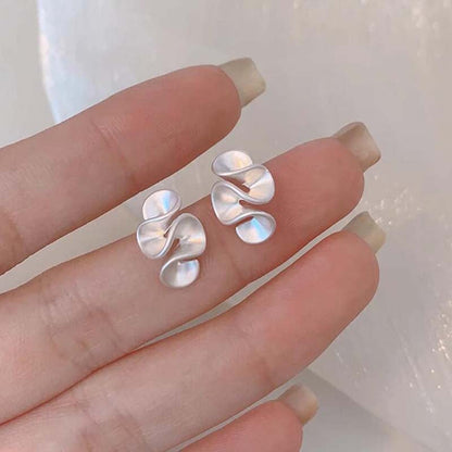 Dumb gold stud earrings light luxury high sense atmosphere new popular earrings design niche unique earrings women