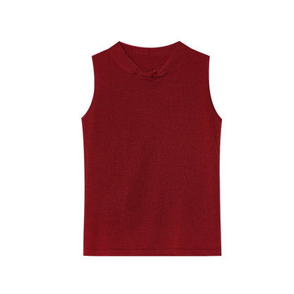 26 early spring old money wind minimalist high sense waist thin sleeveless vest