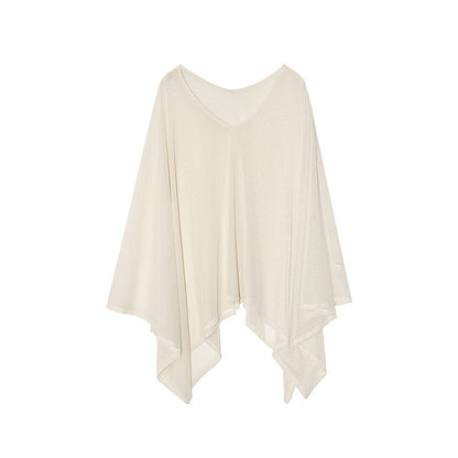 Gentle temperament beautiful bat-shaped pullover sunscreen shirt