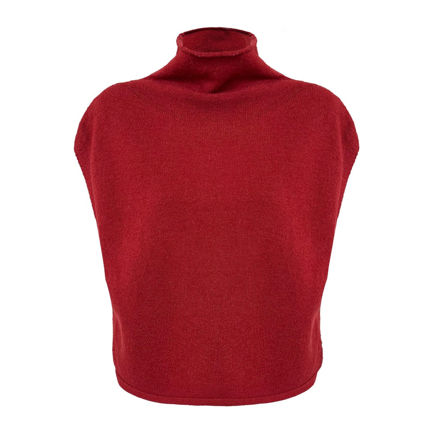 Pile collar knitted vest vest women's winter new lazy style, stacked wearing vest sweater