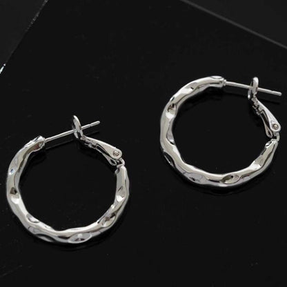 Irregular earrings Internet celebrity prime ring niche earrings fashion versatile high sense earrings women