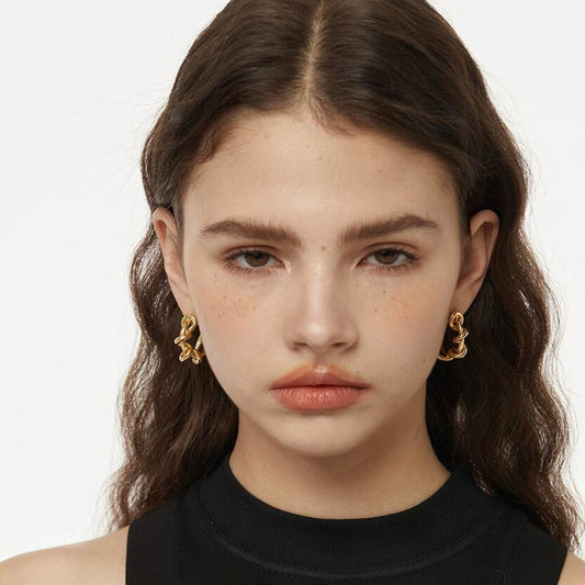 High-end versatile niche minimalist COS earrings cold style earrings