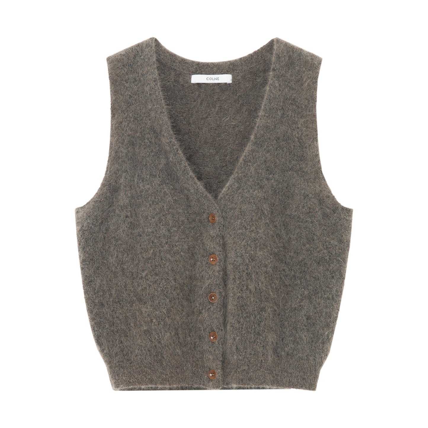 Early spring new soft fluffy mohair velvet V-neck knitted sleeveless vest cardigan