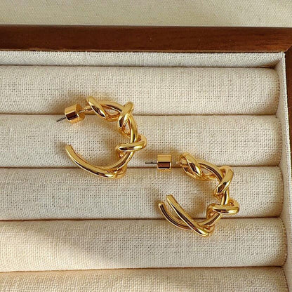 High-end versatile niche minimalist COS earrings cold style earrings