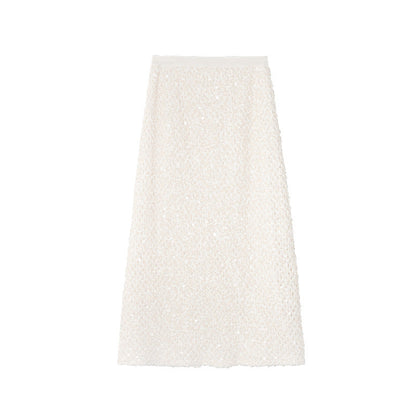 Temperament Annual Meeting atmosphere Skinny heavy industry sequined skirt