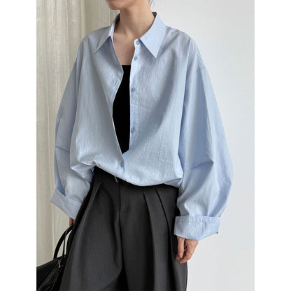 Korean high-end temperament shirt women's autumn new lazy wind stacked shirt jacket