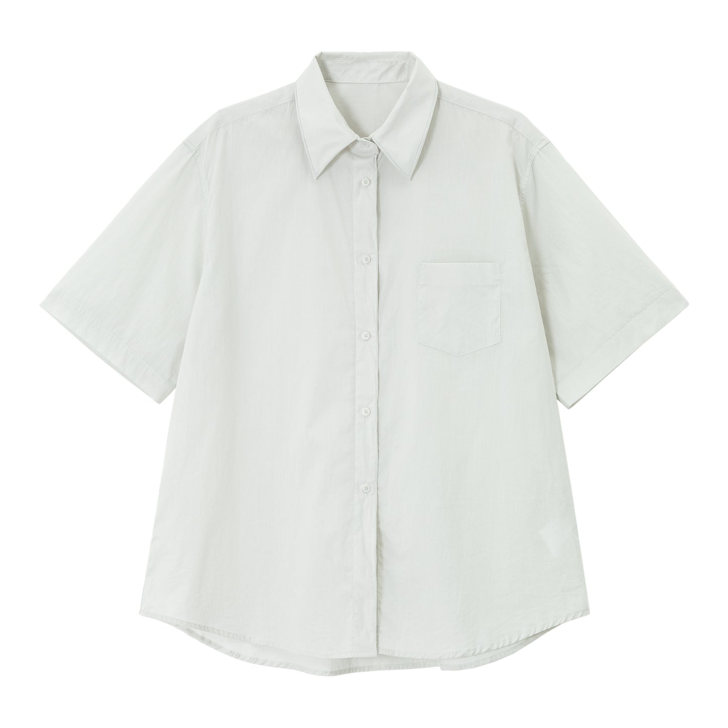 Lapel Collar Cotton Loose Commuter Shirt