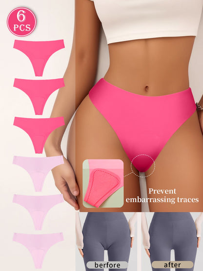 Ice silk seamless anti-embarrassment low-rise underwear sports yoga anti-embarrassment line underwear women's new models