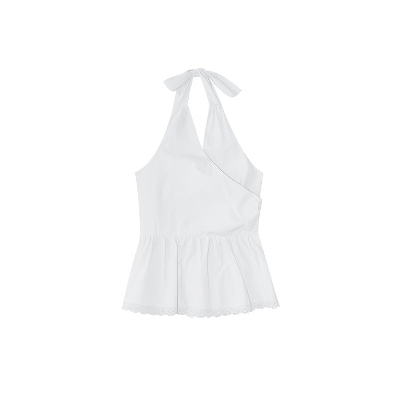 French pure desire sweet and spicy style sexy beauty back strap neck sling