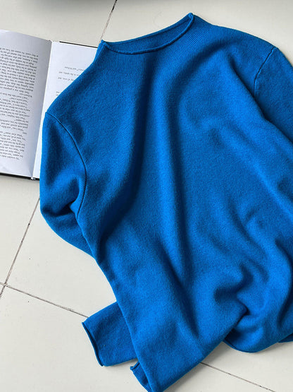 Versatile soft & skin-friendly knit top: women's fall/winter turtleneck tee
