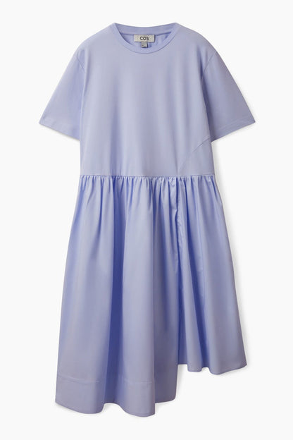 Short Sleeve Casual Edition Stitching Irregular Dress