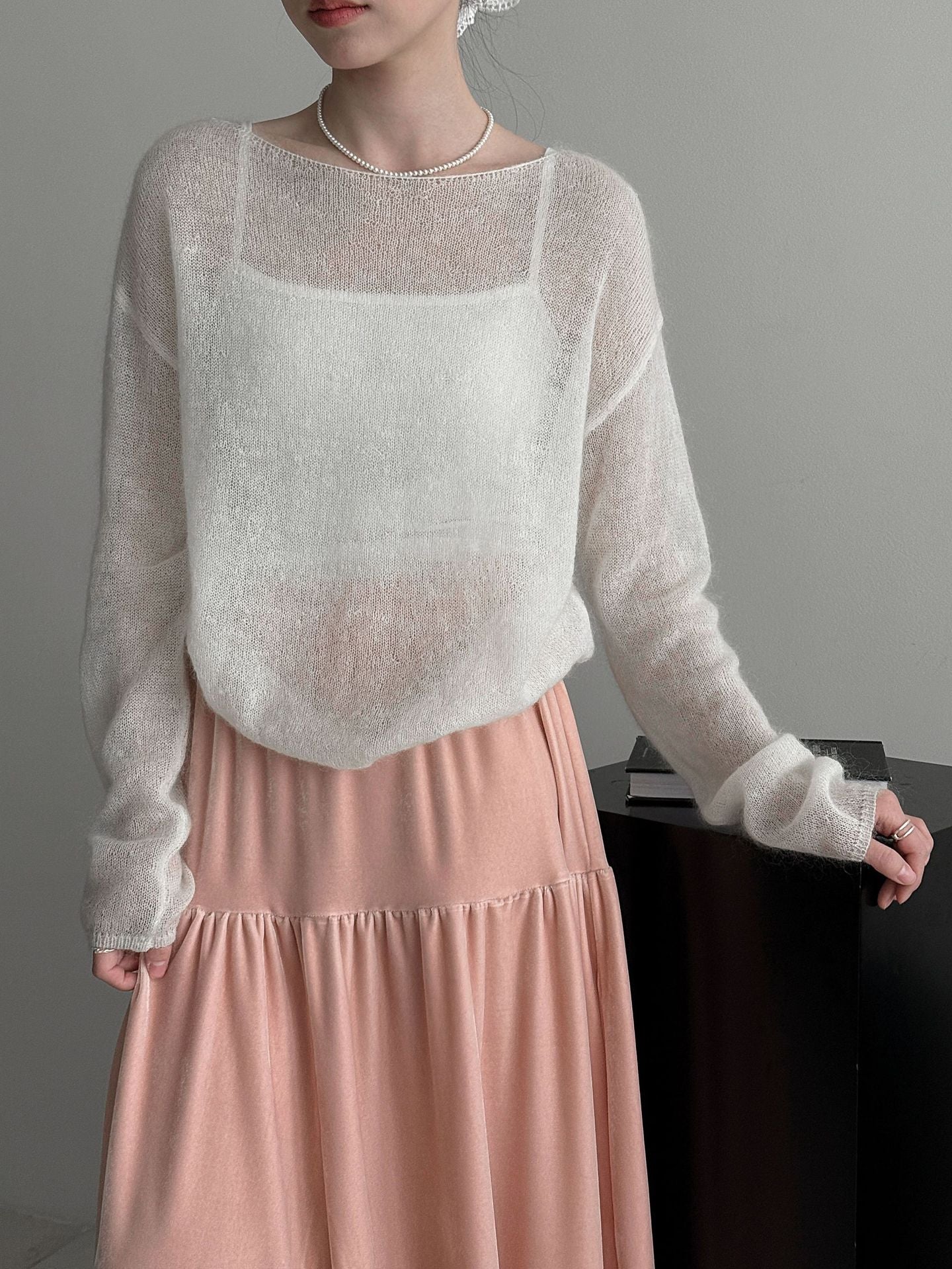 Gentle mohair lazy sweater women's 26 early spring new Korean soft waxy wool knitted sweater