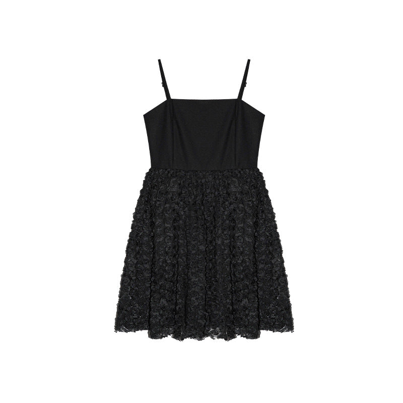 Sweet age-reducing lace skirt with thin suspender dress