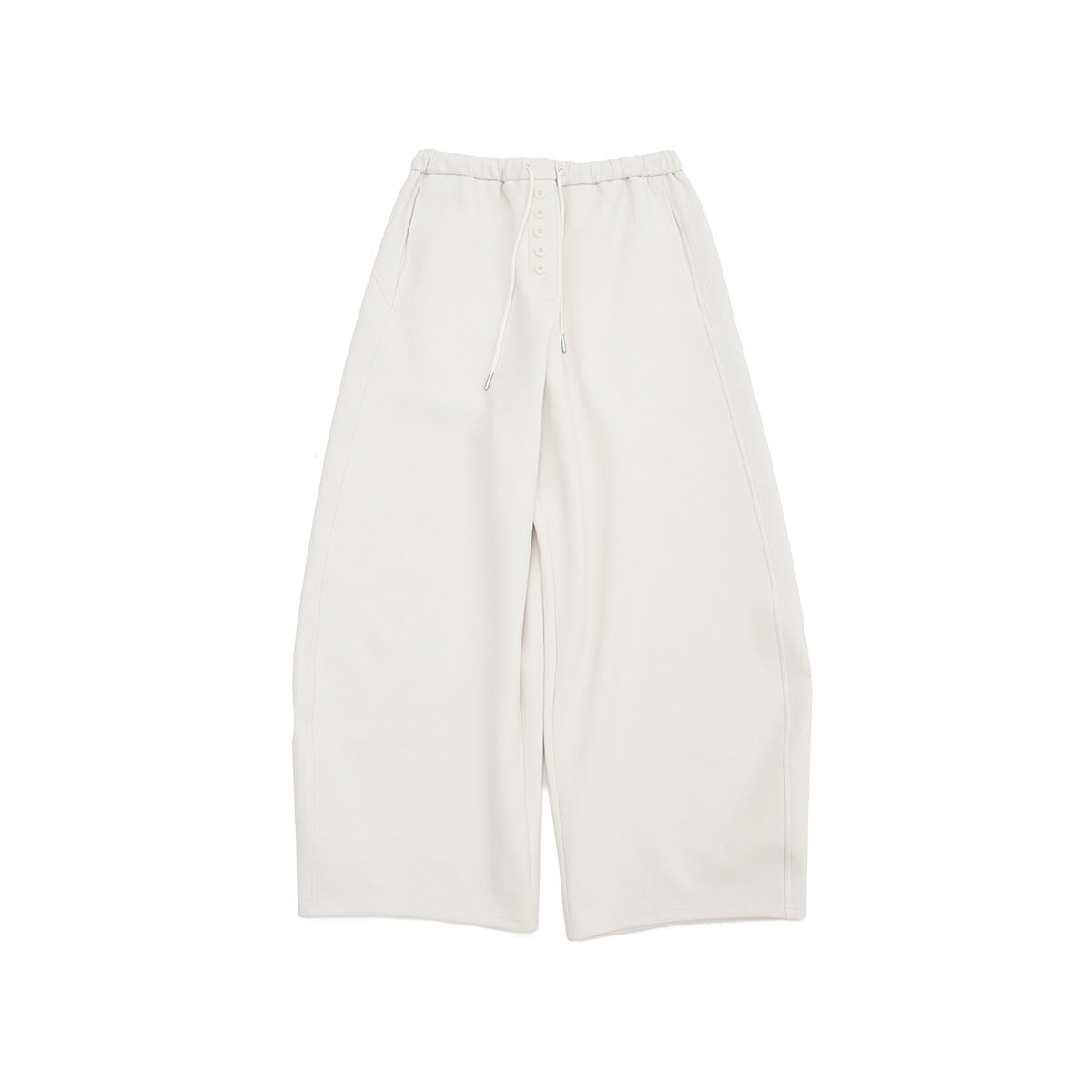 Spring new high-waisted multi-buckle lace-up basic versatile simple and easy casual sweatpants