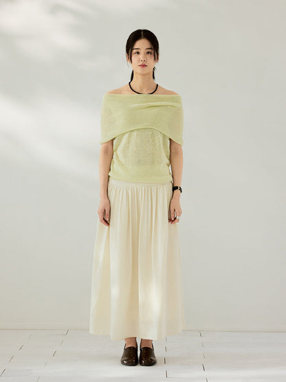 Cloud feeling oxygen feeling cool feeling Tencel high waist pendulum summer dress