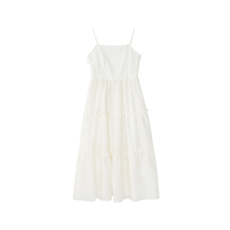 High-waisted cake skirt slip dress