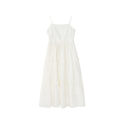 High-waisted cake skirt slip dress