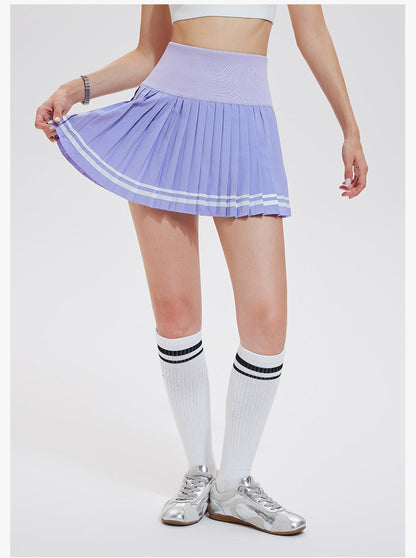 Women's Tennis Skirt Quick-Drying Sports Pleated Skirt with Shorts Fitness Yoga