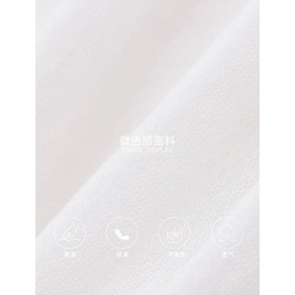 Round Neck Long Sleeve T-Shirt Women Sheer Pullover Mid-Length Top