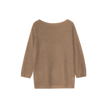 Dopamine blouse loose-fitting long-sleeved knitted sweater
