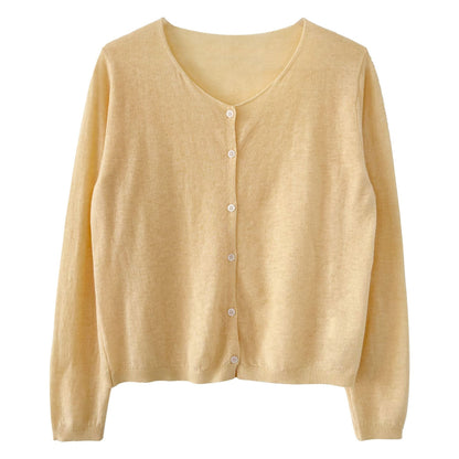Heavy Industry 100 wool gentle wind soft waxy knitted cardigan women's spring lazy wind sweater