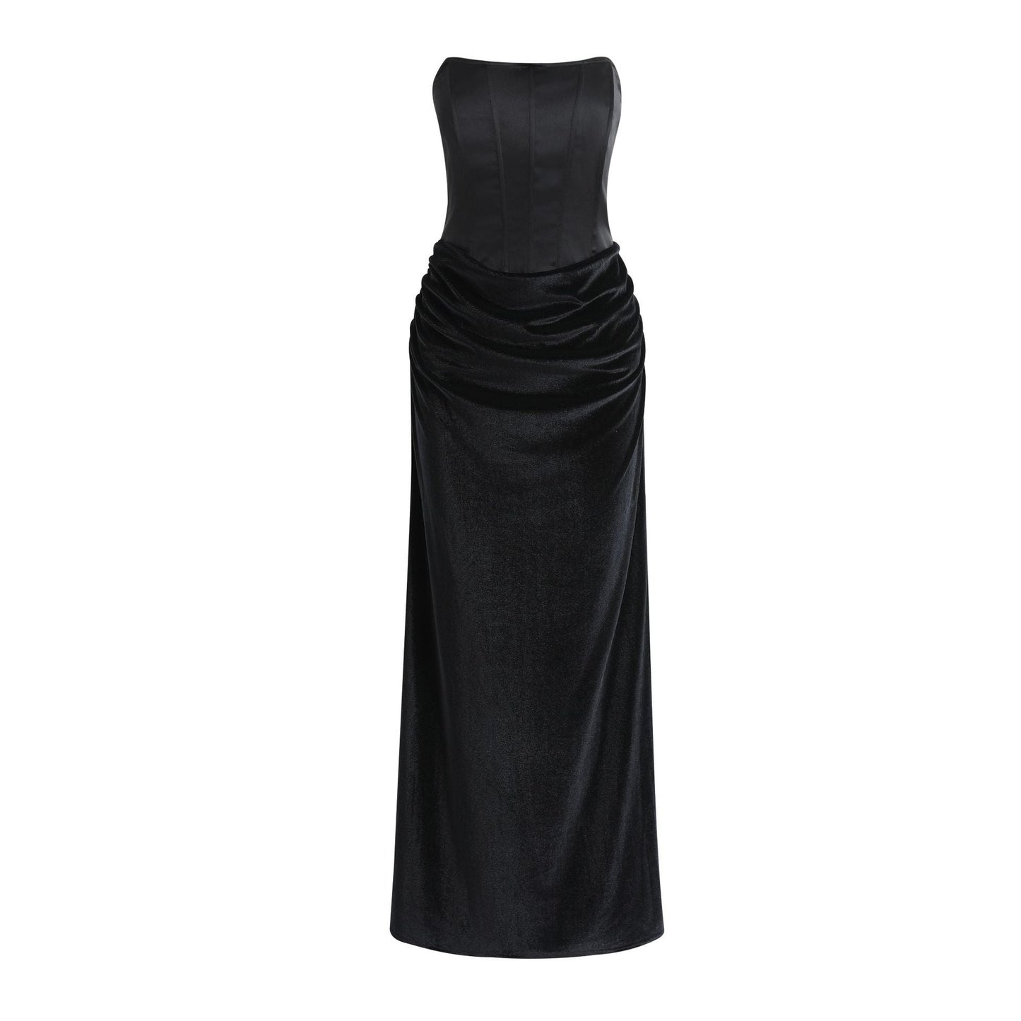 Fishbone bandeau dress