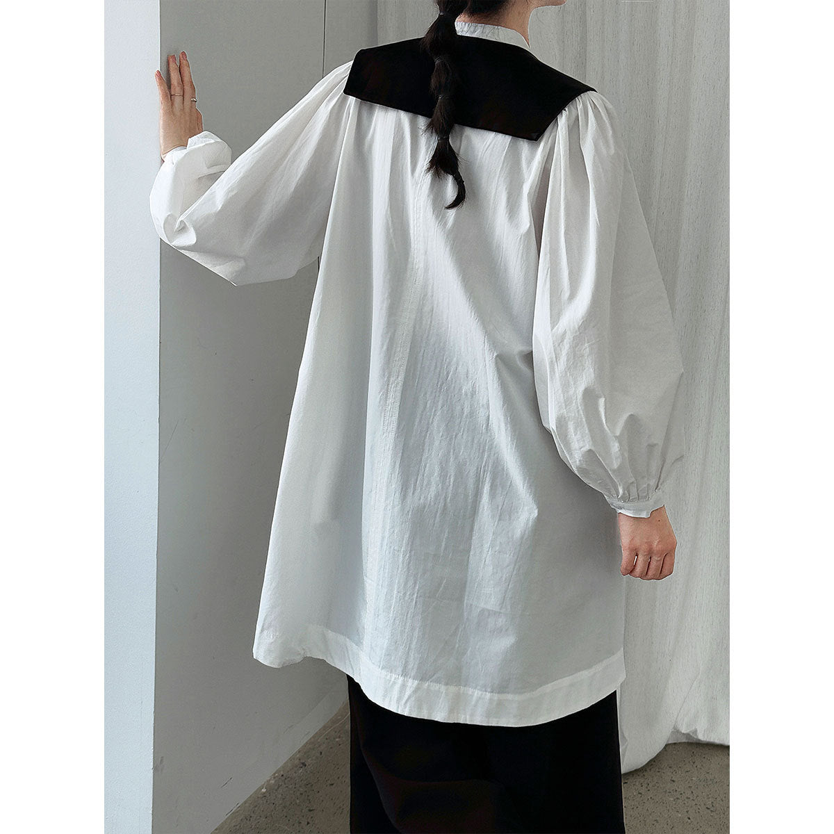 Korean lazy design pleated lace-up dress women