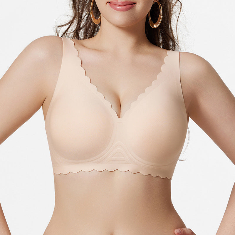 Large size seamless underwear gathers comfortably, anti-sagging seamless, comfortable seamless bra