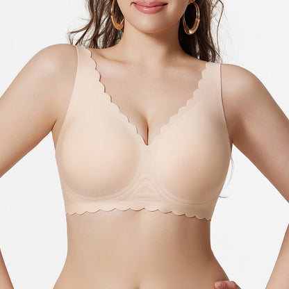 Large size seamless underwear gathers comfortably, anti-sagging seamless, comfortable seamless bra
