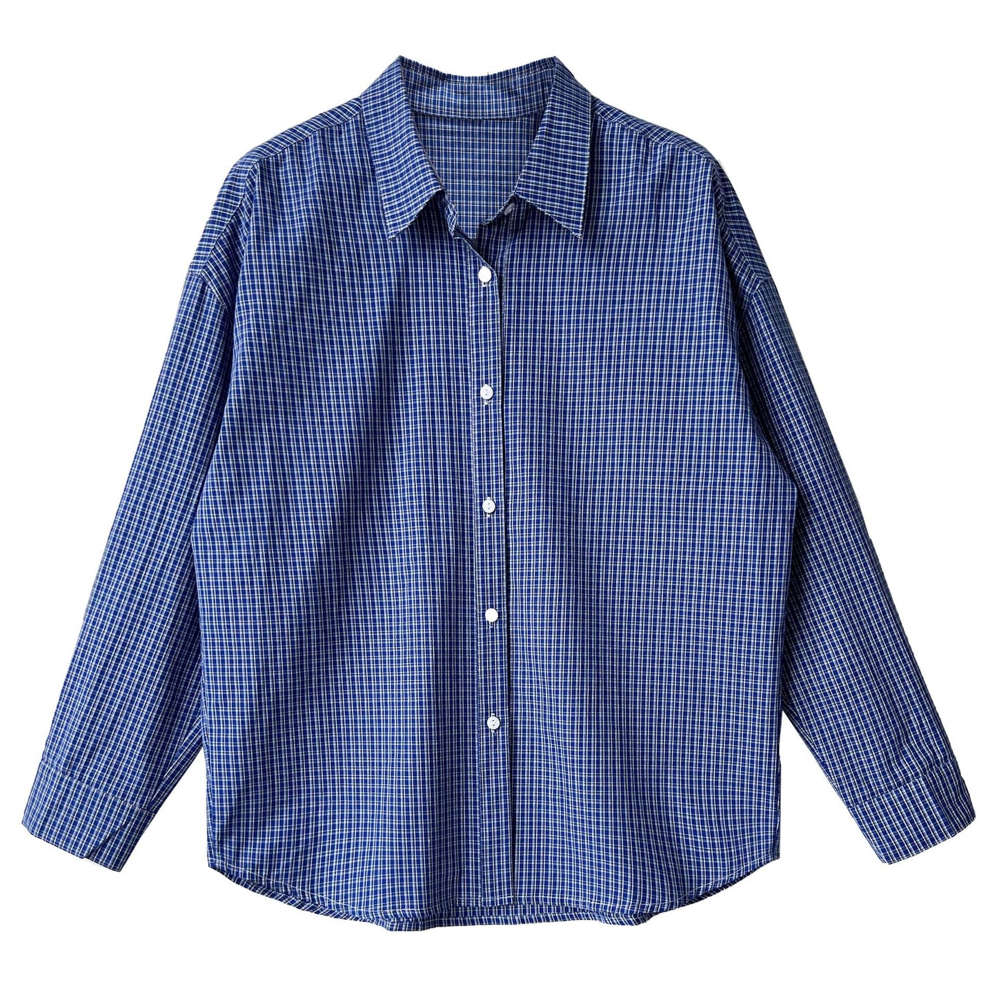 Temperament plaid shirt jacket women's spring new top cold department high-end shirt