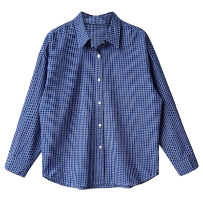 Temperament plaid shirt jacket women's spring new top cold department high-end shirt