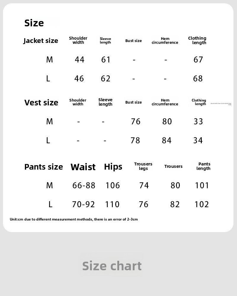 Striped neck vest + shawl cardigan + drape wide-leg pants women's 25 autumn new three-piece set