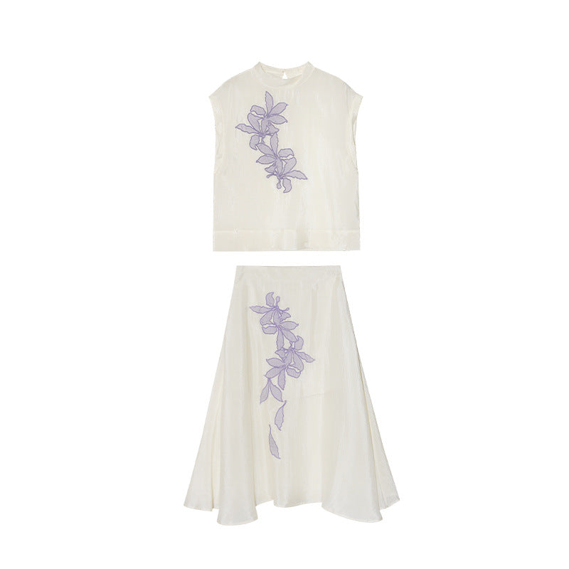 Sleeveless Skirt Set