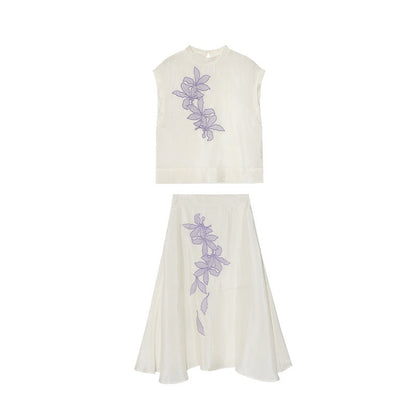 Sleeveless Skirt Set