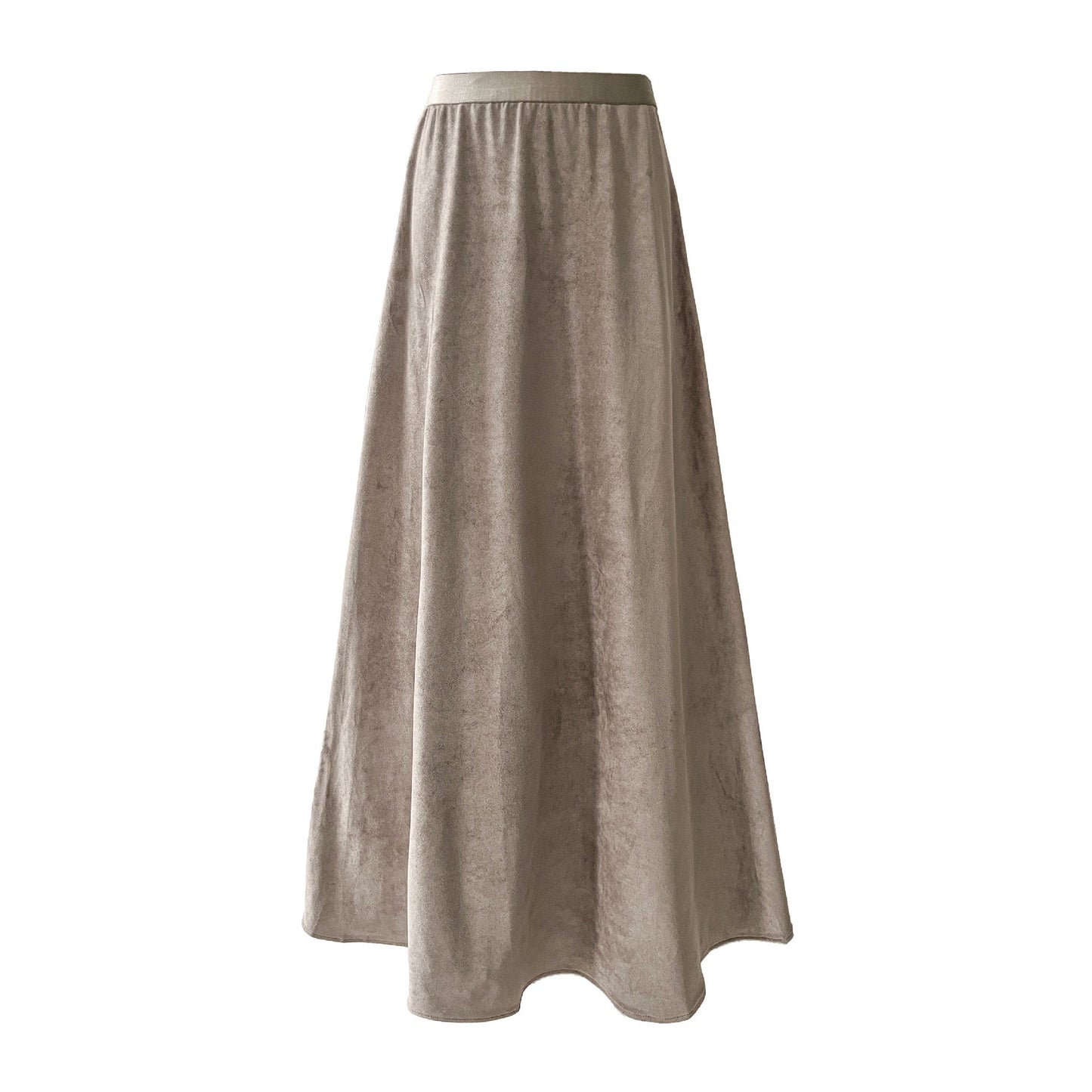 Vintage velvet high-waisted midi skirt - new autumn collection, premium quality, versatile a-line design