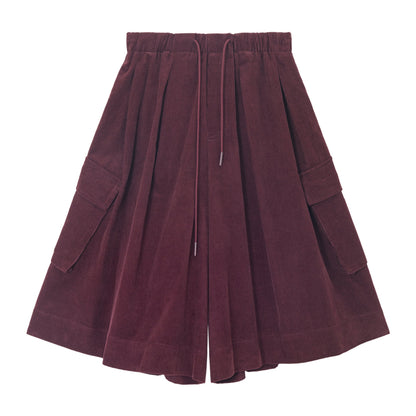 Winter cotton corduroy tooling version comfortable texture culottes